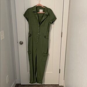 Celebrity Pink Forest Green Jumpsuit